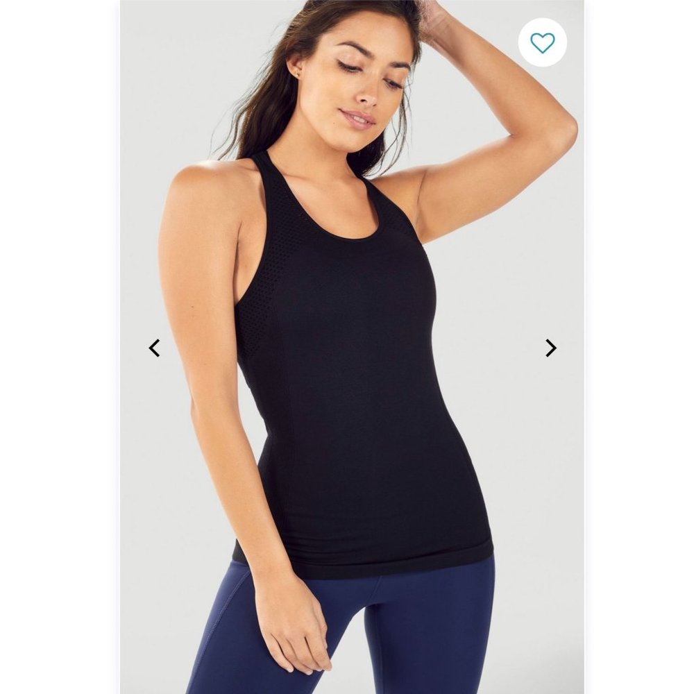 Fabletics Black Delta seamless tank III size small
